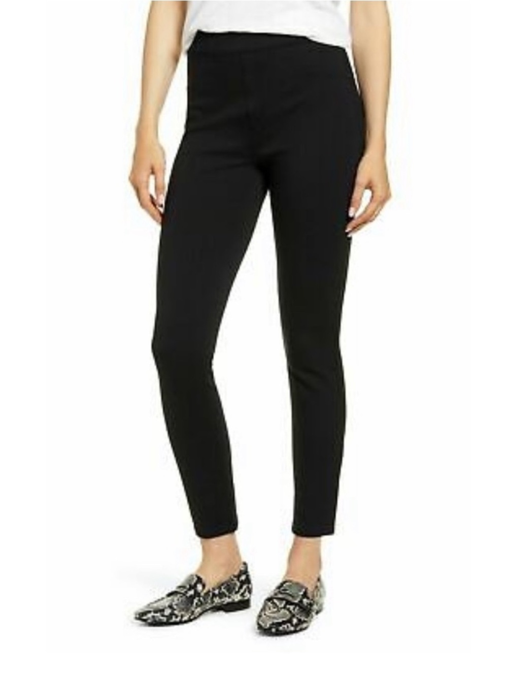 Spanx The Perfect Ponte 4-Way Stretch Ankle Pant in Black  Women's Size L